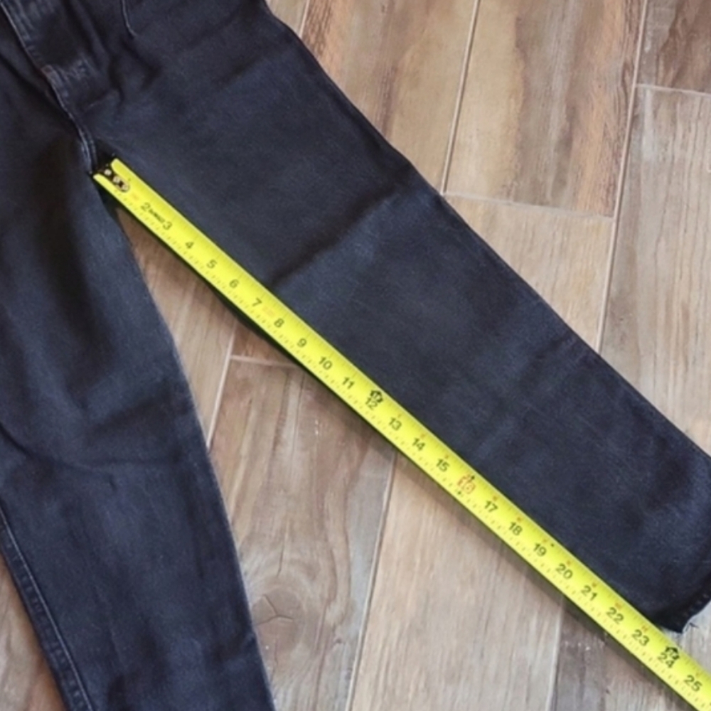 Girl's 12/14 Vintage Chic Kids Perfectly Faded Black Denim High Rise Jeans - Picture 9 of 12